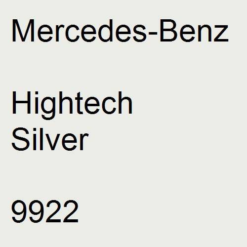 Mercedes-Benz, Hightech Silver, 9922.